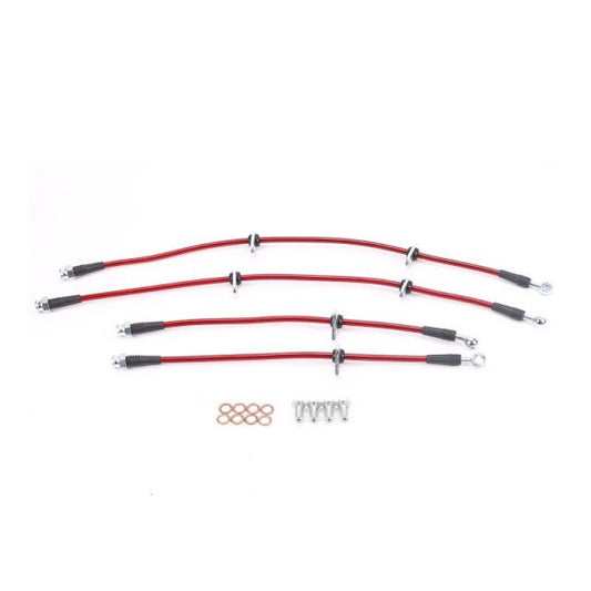 Power Stop Front & Rear SS Braided Brake Hose Kit Honda S2000 2000-2005 | BH00073