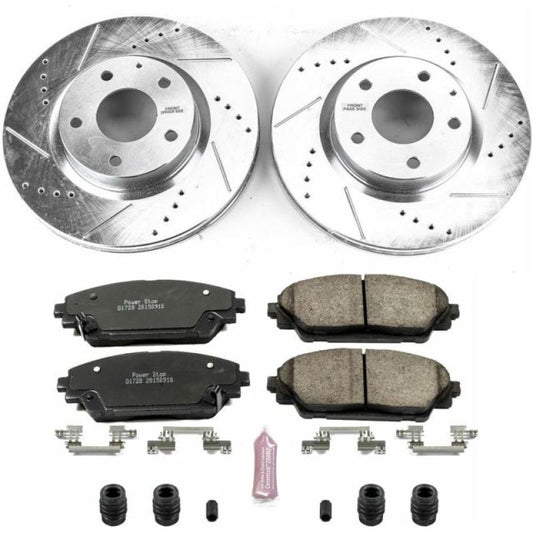 Power Stop Front Z23 Evolution Sport Brake Kit Mazda Mazdaspeed 3 2014-2018 / CX-3 2016-21 | K6971