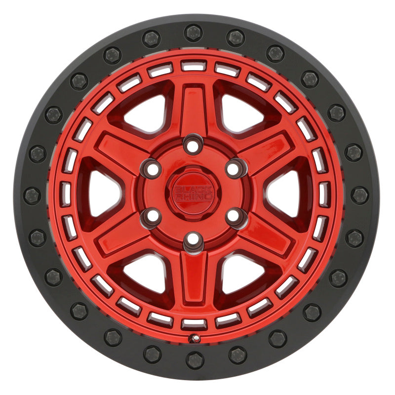 Black Rhino Reno Beadlock 17x8.5 5x114.3 ET-38 CB 71.6 Candy Red w/Black Ring & Black Ring Wheel