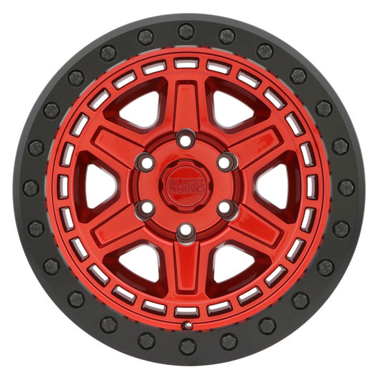 Black Rhino Reno Beadlock 17x8.5 5x114.3 ET-38 CB 71.6 Candy Red w/Black Ring & Black Ring Wheel