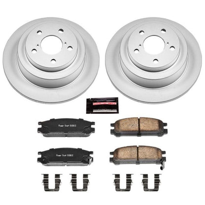 Power Stop 93-96 Subaru Impreza Rear Z17 Evolution Geomet Coated Brake Kit | CRK448