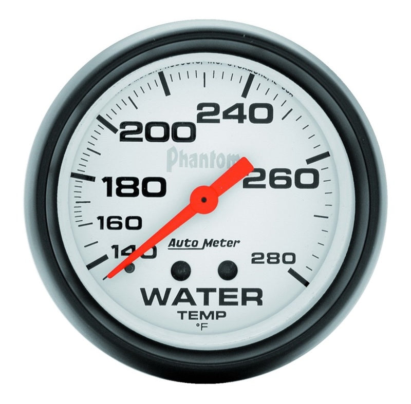 Autometer Phantom 66mm 140-280 Deg F Mechanical Water Temperature Gauge Universal | 5831