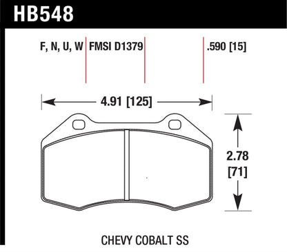 Hawk HPS 5.0 Street Front Brake Pads  Mazda MX-5 Miata 2020 | HB548B.510