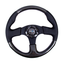 NRG Carbon Fiber Steering Wheel | 315mm Leather Trim w/Black Stitching