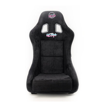 NRG FRP Bucket Seat ULTRA Edition - Medium | Black Alcantara/Gold Glitter Back