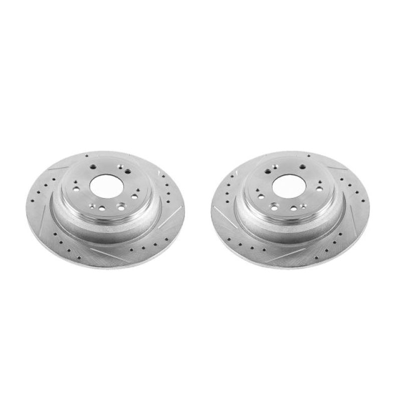 Power Stop Rear Evolution Drilled & Slotted Rotors Pair Honda Accord Crosstour 2010-2011 / Crosstour 2012-2015 | JBR1384XPR