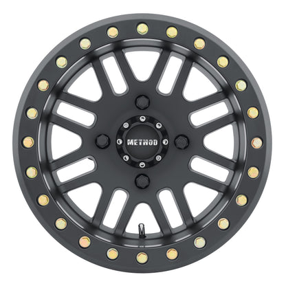 Method MR406 UTV Beadlock 14x8 4+4/-2mm Offset 4x156 132mm CB Matte Black w/BH-H20875 Wheel
