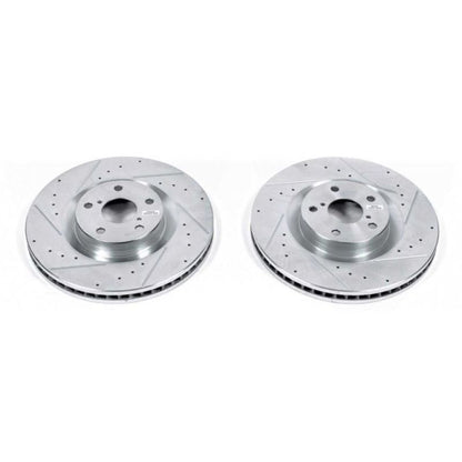 Power Stop Front Evolution Drilled & Slotted Rotors Pair Lexus GS350 2009-2011 / GS450h 2009-2011 / GS460 2009-2011 / IS350 2009-2011 / IS350c 2010-2011 | JBR1392XPR