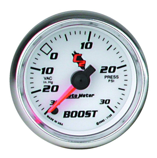 Autometer C2 52mm 30 PSI Electronic Boost/Vac Gauge Universal | 7159