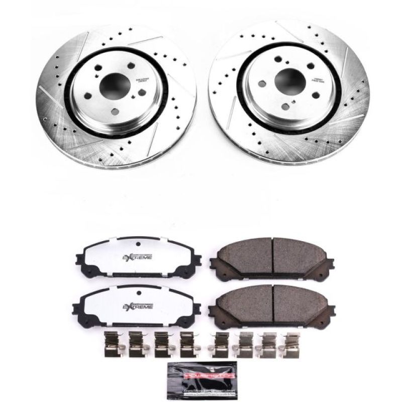 Power Stop Front Z23 Evolution Sport Brake Kit Lexus RX350 2016-21 / RX350L 2018-21 / RX450h  2016-21 / RX450hL 2018-21 / Toyota Avalon 2020-21 / Camry 2020-21 | K7688-36