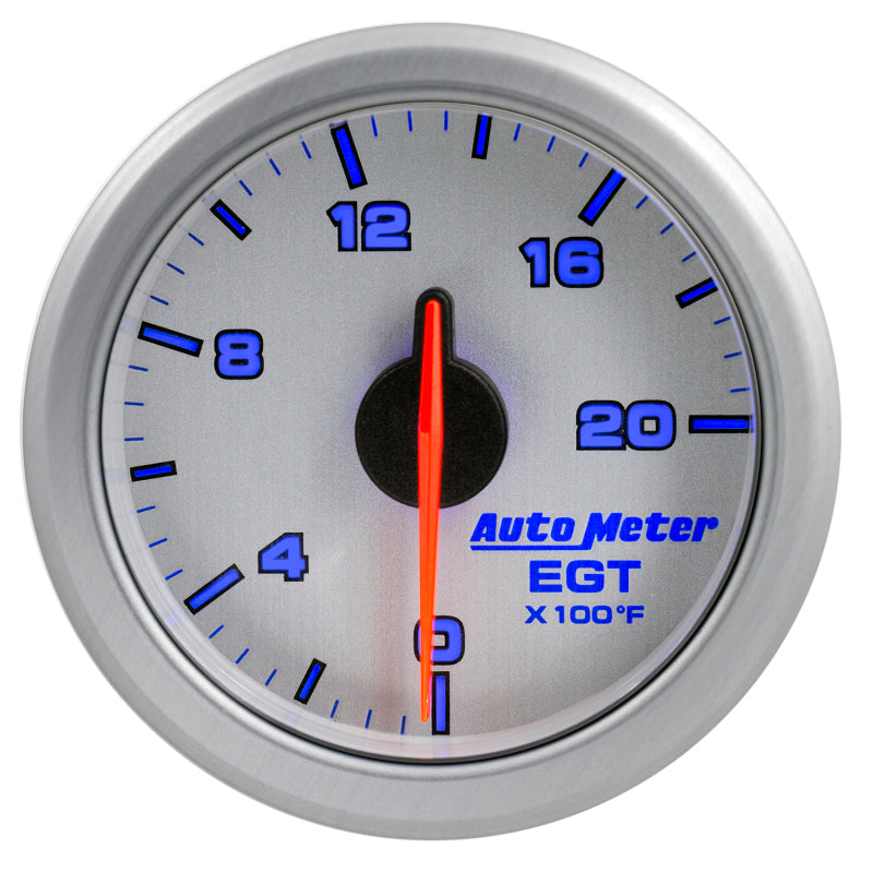 Autometer Airdrive 2-1/16in EGT Gauge 0-2000 Degrees F Silver Universal | 9145-UL