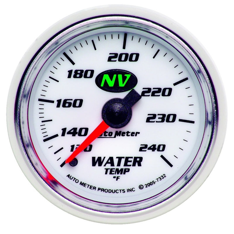 Autometer Water Temperature NV 2-1/16in 120-240 Deg F Mechanical Gauge Universal | 7332