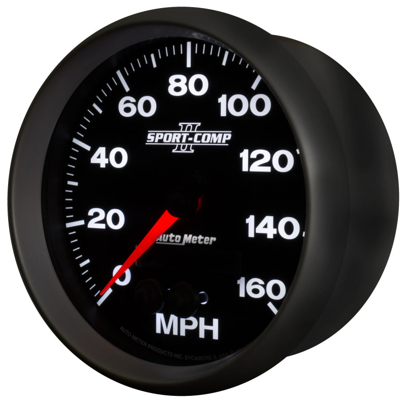 Autometer Sport-Comp II 5in 0-140MPH In-Dash Electronic GPS Programmable Speedometer Universal | 3681