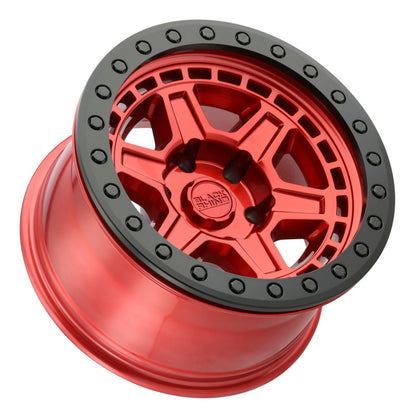 Black Rhino Reno Beadlock 17x8.5 5x114.3 ET-38 CB 71.6 Candy Red w/Black Ring & Black Ring Wheel