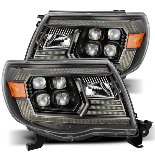 AlphaRex NOVA LED Projector Headlights Plank Style Black w/Activation Light/DRL Toyota Tacoma 2005-2011 | 880744