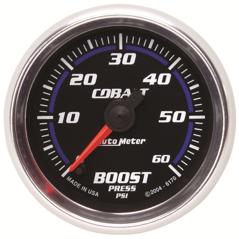 Autometer Cobalt 52mm 0-60 PSi Boost Gauge Universal | 6170