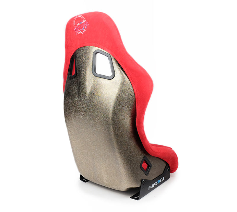 NRG FRP Bucket Seat ULTRA Edition - Medium | Red Alcantara/Pearlized Back