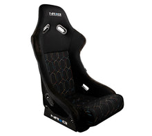 NRG FRP Bucket Seat | Black w/ Multi Color Geometric Pattern - Large