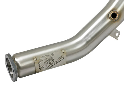 aFe Twisted Steel Down Pipe Street Series 16-18 Infiniti Q50 / Q60 V6-3.0L | tt