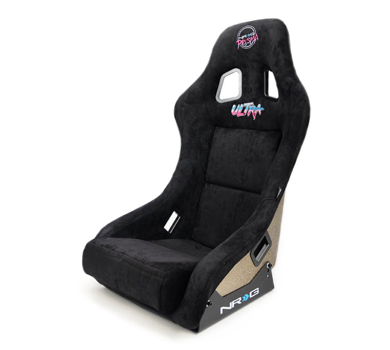 NRG FRP Bucket Seat ULTRA Edition - Medium | Black Alcantara/Gold Glitter Back