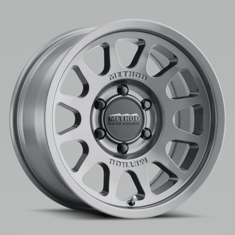 Method MR703 17x8.5 0mm Offset 6x5.5 106.25mm CB Gloss Titanium Wheel | MR70378560800