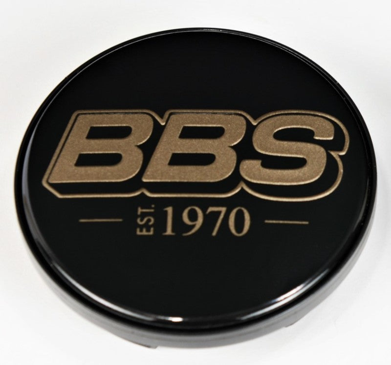 BBS Center Cap 56mm Black/Gold Est. 1970 Anniversary w/BBS Logo (4-Tab) | 10.02.5040