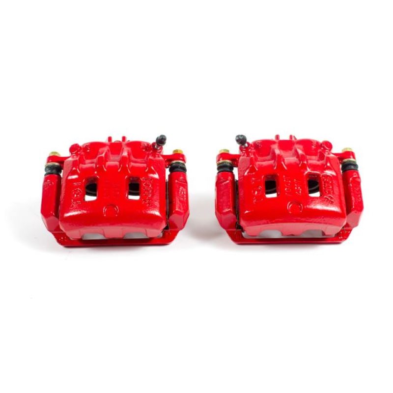 Power Stop 98-02 Subaru Forester Front Red Calipers w/Brackets - Pair | S1948