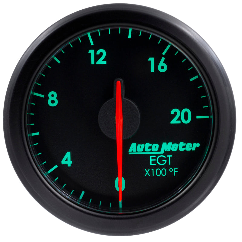 Autometer Airdrive 2-1/16in EGT Gauge 0-2000 Degrees F Black Universal | 9145-T