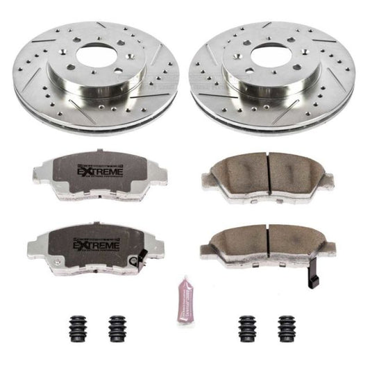 Power Stop Front Z26 Street Warrior Brake Kit Honda Civic 2003-2005 | K696-26