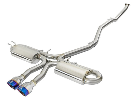 aFe Takeda 3in 304 SS Cat-Back Exhaust System w/ Blue Tips Honda Civic Si 2017+ | 49-36621-L