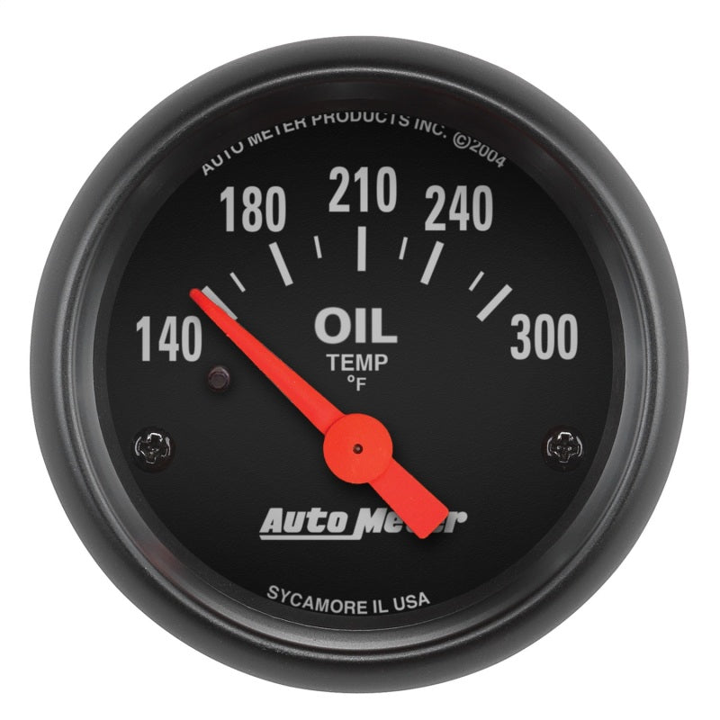 Autometer Z-Series 52mm 140-300 Degrees F Electric Oil Temperature Gauge Universal | 2639