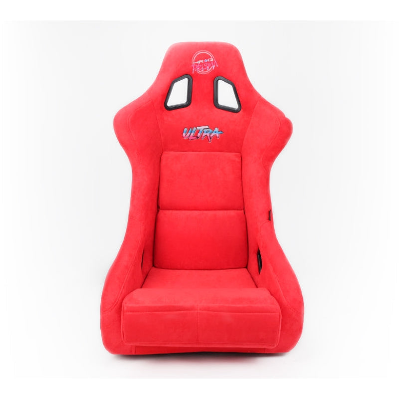 NRG FRP Bucket Seat ULTRA Edition - Large | Red Alcantara/Gold Glitter Back