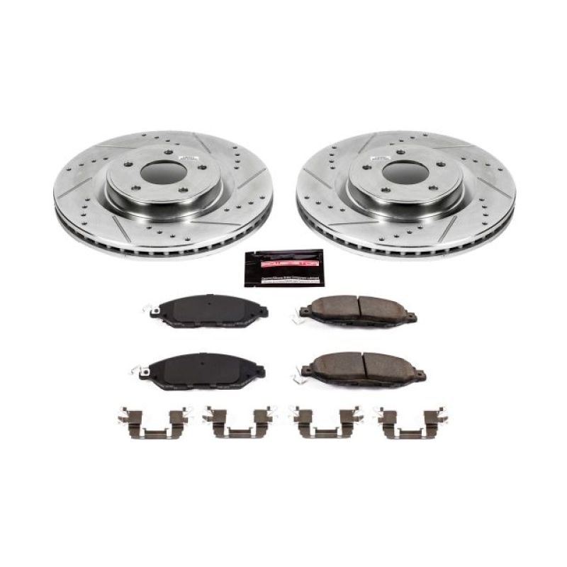 Power Stop Front Z23 Evolution Sport Brake Kit Infiniti JX35 2013 / QX60 2014-2019 / Nissan Murano 15-21 / Pathfinder 2013-2019 | K6496