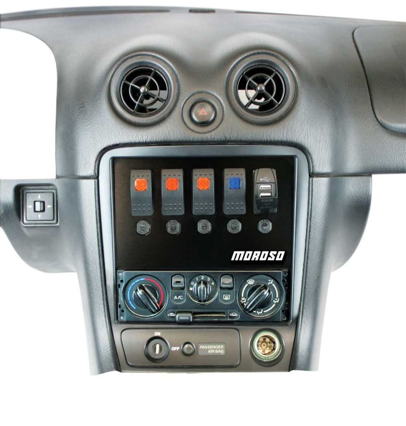 Moroso Radio Pocket Block Off Plate With Switches Mazda Miata NB 1999-2004 | 74315