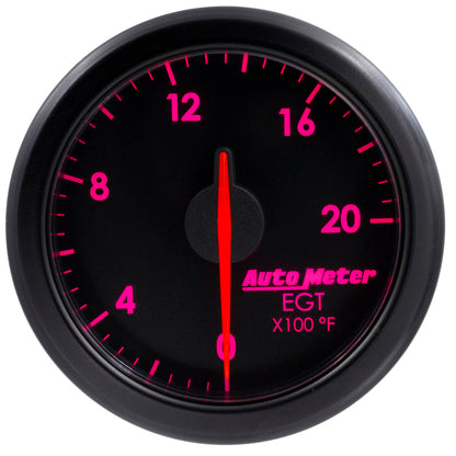 Autometer Airdrive 2-1/16in EGT Gauge 0-2000 Degrees F Black Universal | 9145-T