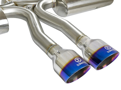 aFe Takeda 3in 304 SS Cat-Back Exhaust System w/ Blue Tips Honda Civic Si 2017+ | 49-36621-L