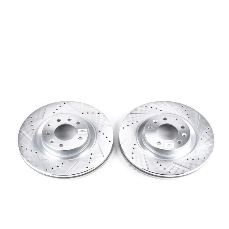 Power Stop Front Evolution Drilled & Slotted Rotors Pair Mazda CX-9 2007-2015 | JBR1399XPR