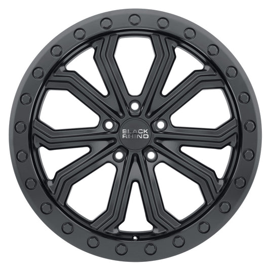 Black Rhino Trabuco 18x8.0 5x114.3 ET35 CB 76.1 Matte Black w/Black Bolts Wheel