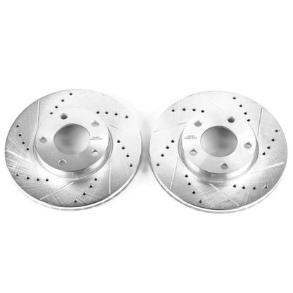 Power Stop Front Evolution Drilled & Slotted Rotors Pair Mazda 3 2004-2013 | JBR1113XPR