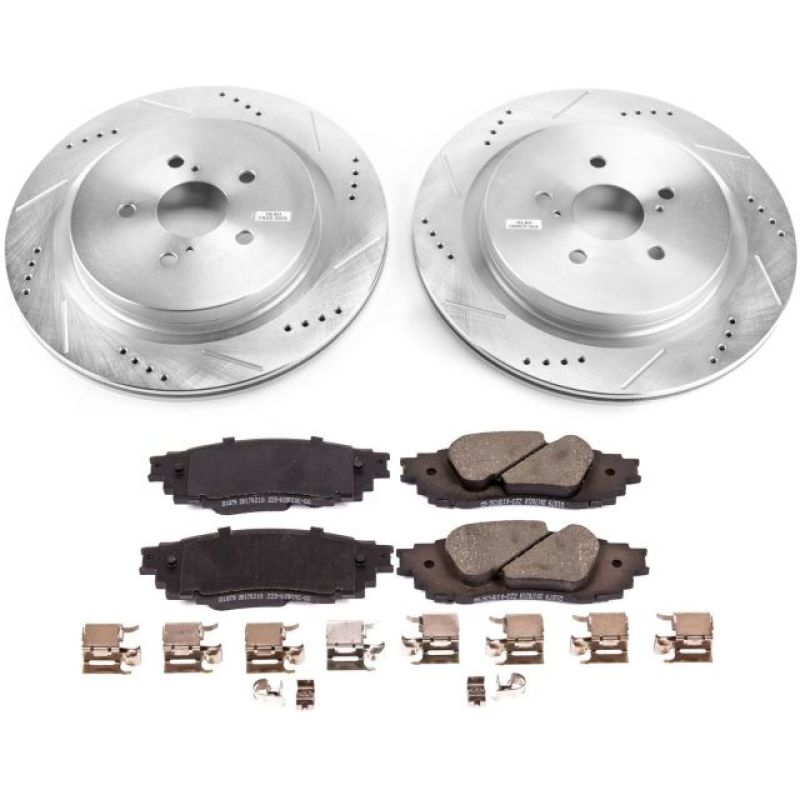 Power Stop Rear Z17 Evolution Geomet Coated Brake Kit Lexus RX350 2016-21 / RX350L 2018-21 / RX450h  2016-21 / RX450hL 2018-21 | K7740