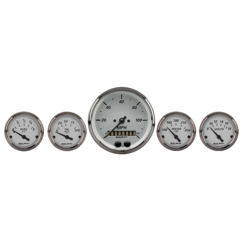 AutoMeter American Platinum 5PC. 3-3/8in. & 2-1/16in. GPS Speedometer Gauge Kit Universal | 1950