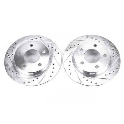 Power Stop Evolution Drilled & Slotted Rotors Pair Mazda 3 2004-2013 | JBR1114XPR