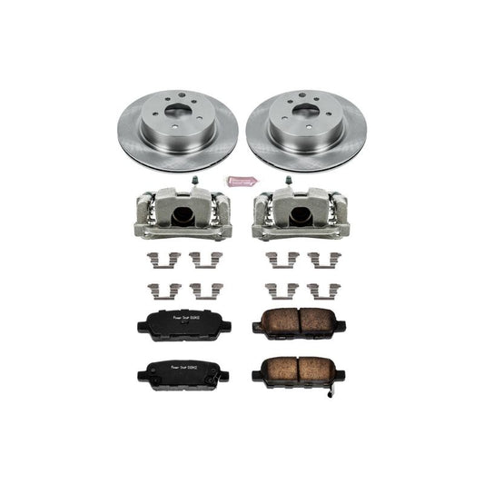 Power Stop Rear Autospecialty Brake Kit w/ Calipers Infiniti G35 2005-2008 / M35 2006-2009 / M45 2006-2009 / Nissan 350Z 2006-2009 / 370Z 2009 | KCOE179