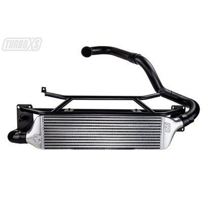 Turbo XS FMIC for 15-16 Subaru WRX - Wrinkle Black Pipes