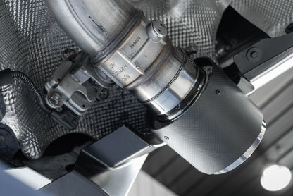 MBRP 3in Cat Back Dual Rear Carbon Fiber Tips T304 Toyota Supra 3.0L 2020+ | S43003CF