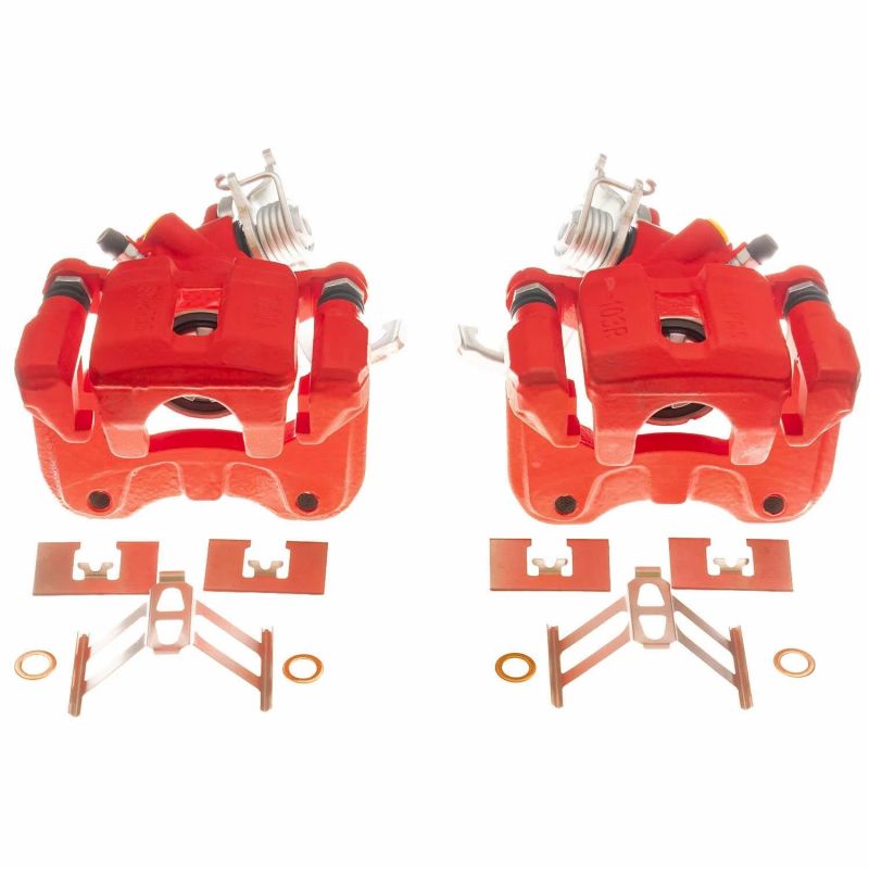 Power Stop Rear Red Calipers Pair Honda Accord 2005-2007 | S2068A