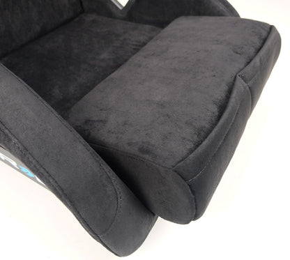 NRG FRP Bucket Seat ULTRA Edition - Large | Black Alcantara/Gold Glitter Back