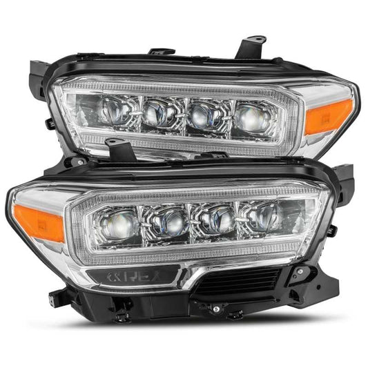 AlphaRex NOVA LED Projector Headlights Plank Style Chrome w/ Activation Light Toyota Tacoma 2016-21 | 880706