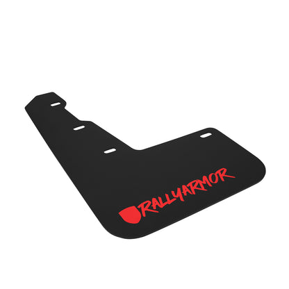 Rally Armor UR Black Mud Flap w/ Red Logo and Altered Font Subaru WRX 15-21 / STI 15-21 | MF32-UR-BLK/RD-X