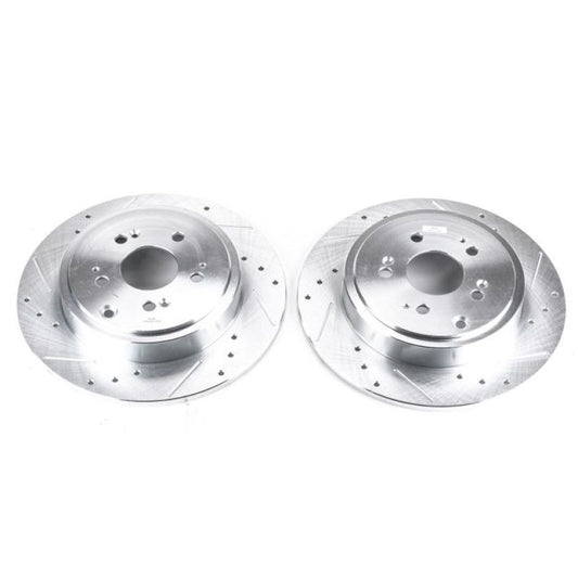 Power Stop Rear Evolution Drilled & Slotted Rotors Pair Honda Ridgeline 2006-2014 | JBR985XPR